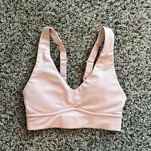 Pink Fabletics sports bra